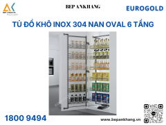 Tủ đồ khô inox 304 nan Oval 6 tầng EPV1645 (EKO13645) – Eurogold